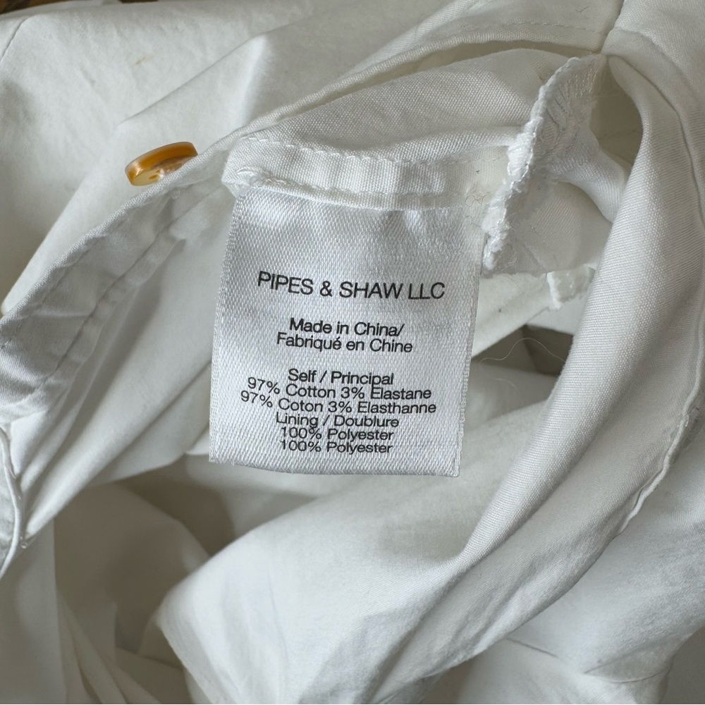 Veronica Beard Capella White Button Down Shirt Dress Women’s size 6 - Picture 12 of 13